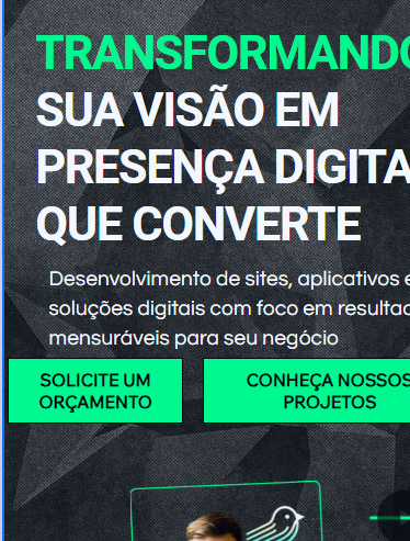 Site para agência de marketing digital desenvolvido em Natal RN com portfólio e sistema de orçamentos