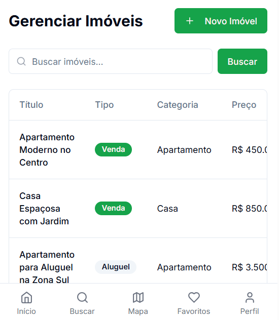 Gerenciamento de imóveis no ImobiFácil